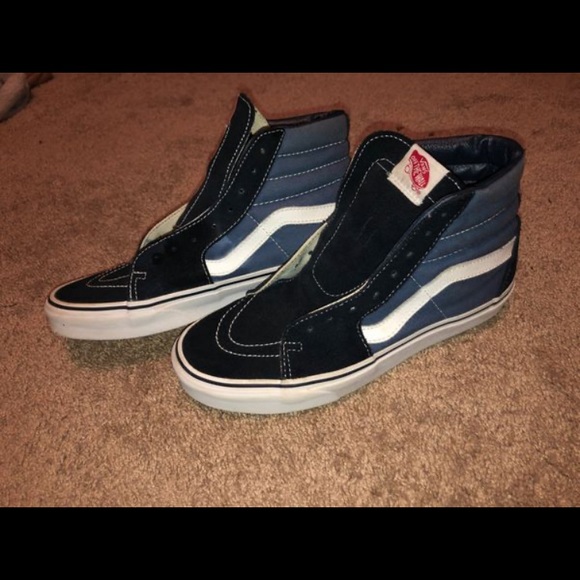 high top vans blue